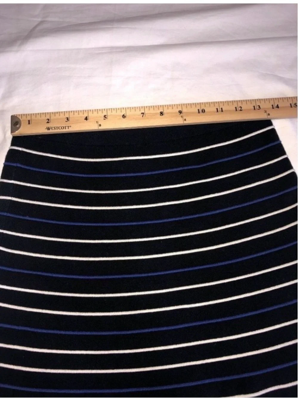 Free People Size M Skirt Set Knit Mini Black Blue White Stripe Sleeveless Skater - Picture 6 of 8